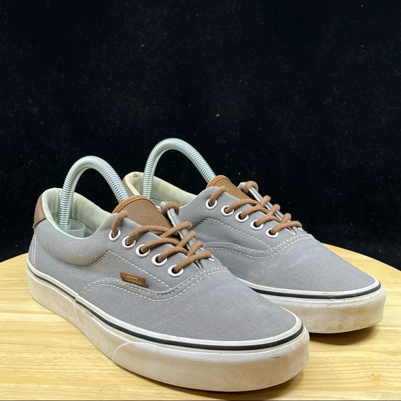 Vans Off The Wall Shoes Unisex Mens Size 7 Canvas Low Top leather tongue - Picture 3 of 10